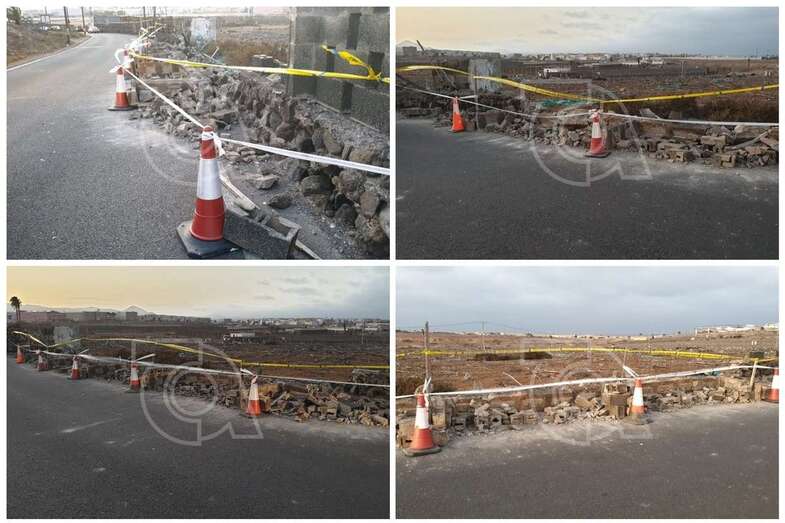 Imagen del desplome ocurrido a última hora de esta tarde (Foto TA)